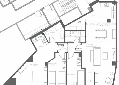 Proyecto As-Bulit de cambio de uso local de oficinas a vivienda en Barcelona-plano